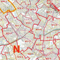 Greater London Postcode Sector Map Detail