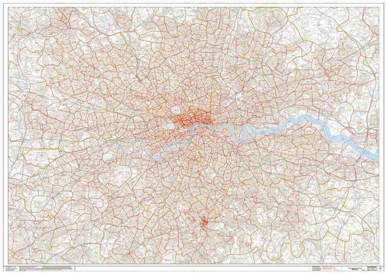 Greater London Postcode Sector Map Sheet