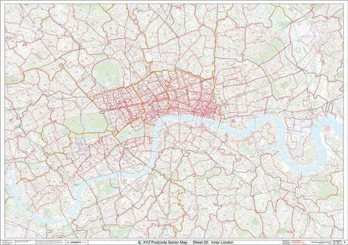 London Postcode Map Sheet