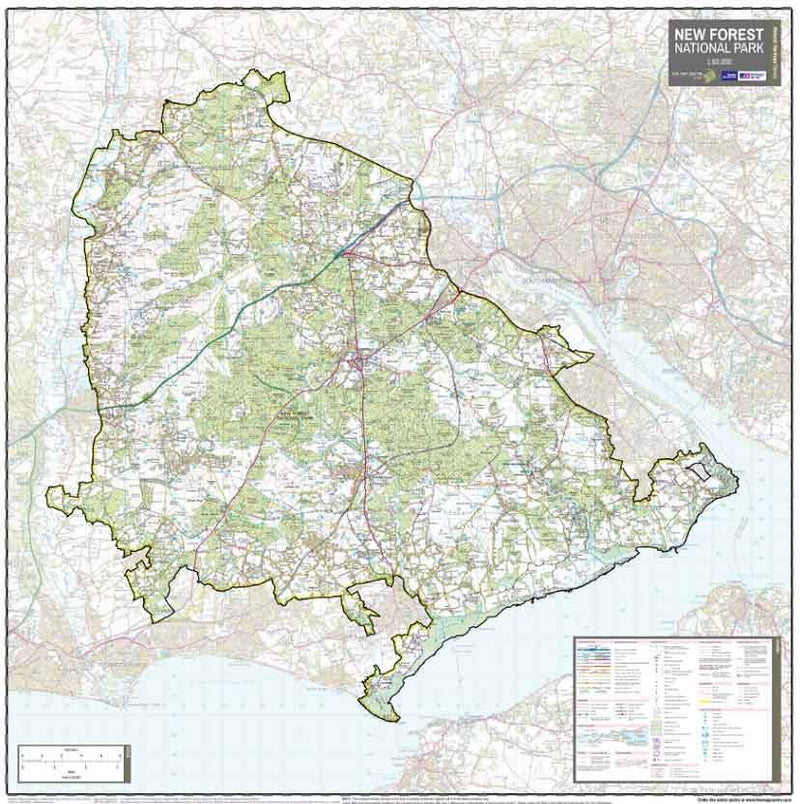 The New Forest National Park Wall Map