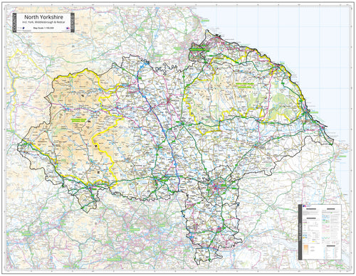 Map of North Yorkshire County