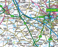 Map of Northamptonshire County