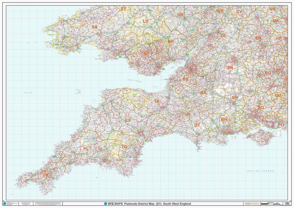 Great Britain Postcode District Wall Map Pack – Map Logic