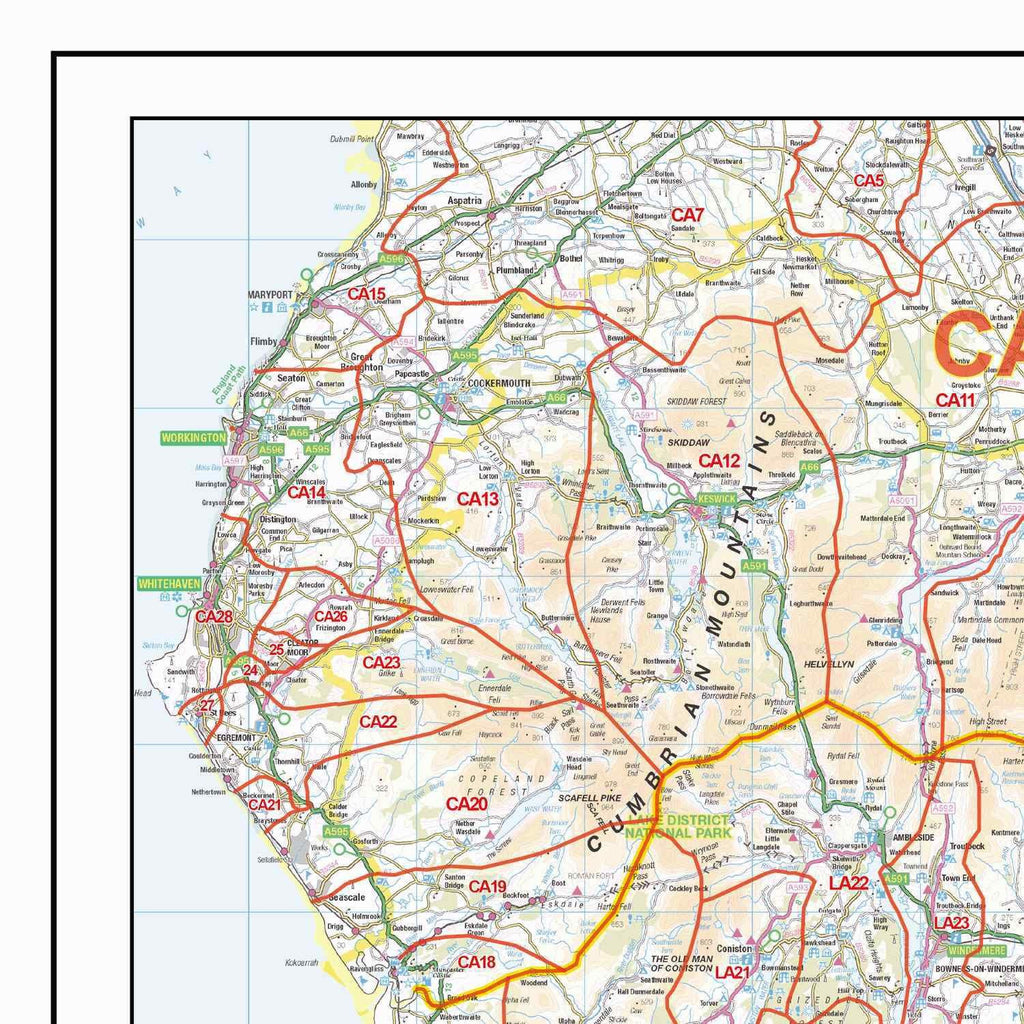 Northern England Postcode District Map GIF or PDF Download (D4) – Map Logic