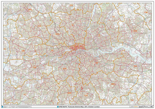 London Postcode District Map D7 - Full Sheet