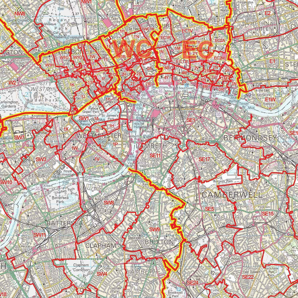 London Postcode District Map GIF or PDF Download (D7) – Map Logic