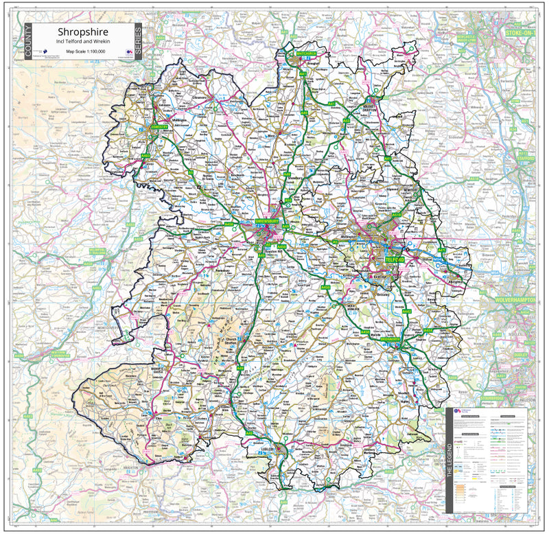 Map of Shropshire County