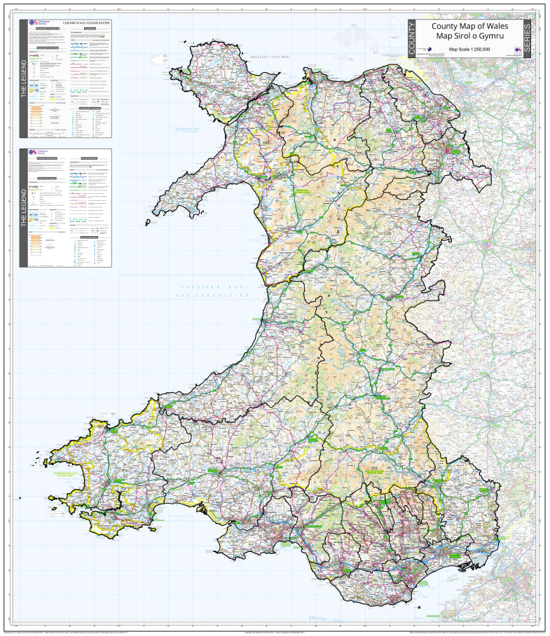 Map of Wales Counties