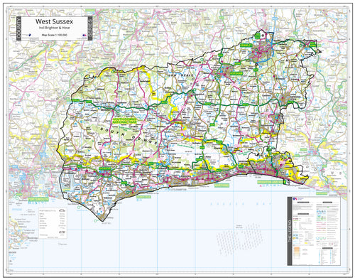 Map of West Sussex County