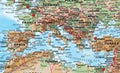 Close up of Europe on the Huge World Wall Map