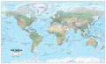 Huge Physical World Wall Map Sheet