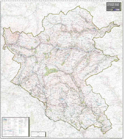 Yorkshire Dales National Park Wall Map