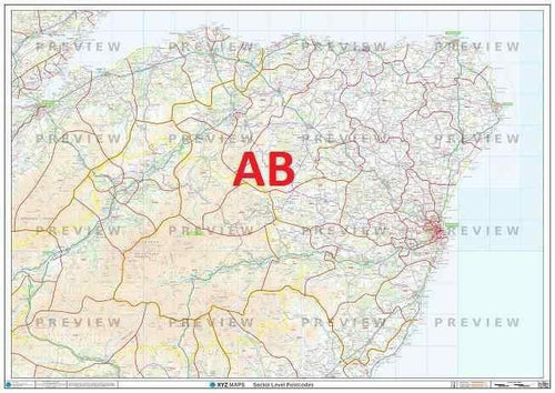 AB Postcode Map PDF or GIF Download