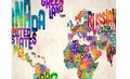 A closer look at the Text Art World Map Canvas