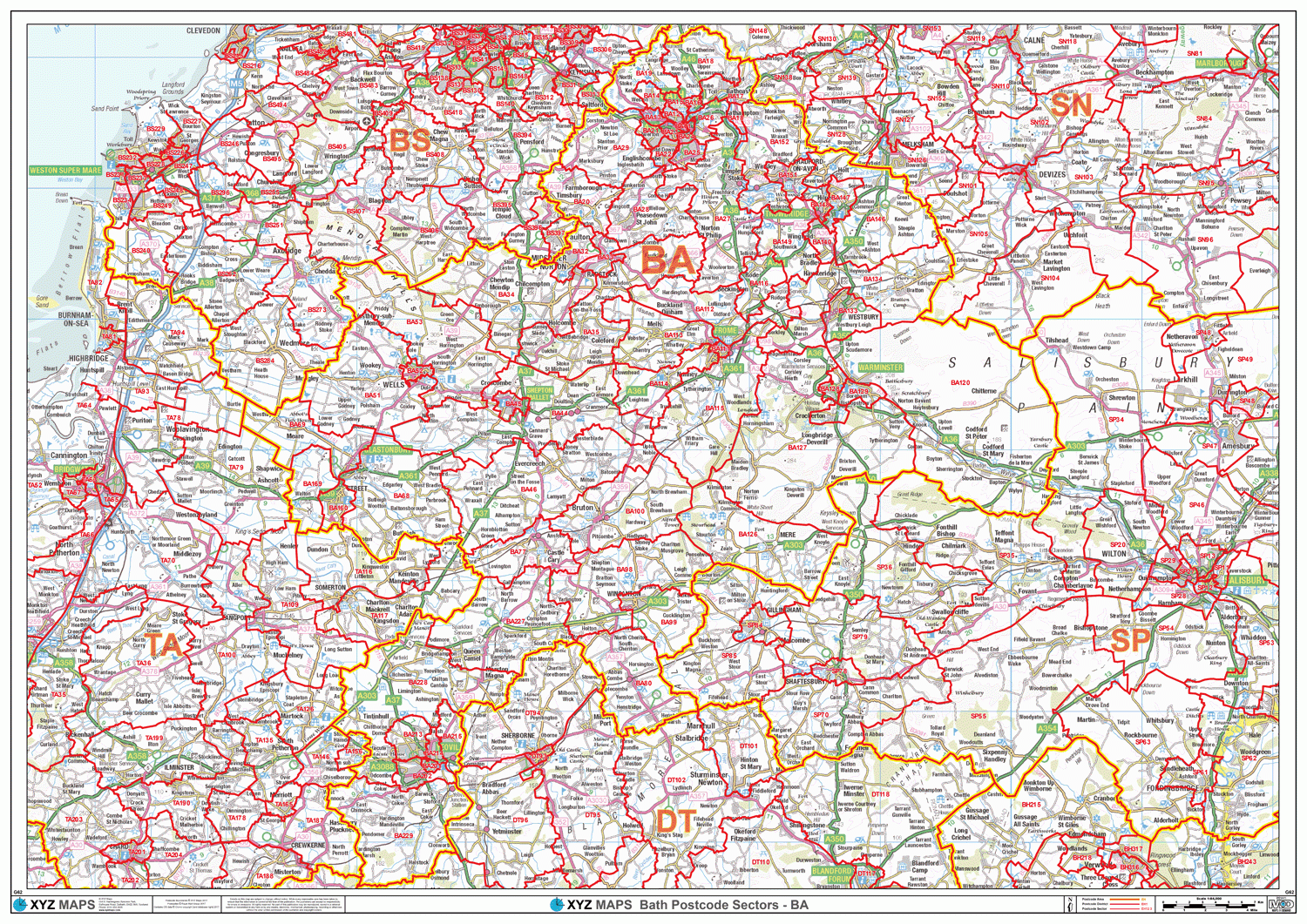 Postcode Map For Ba Bath Postcode Map (BA) – Map Logic