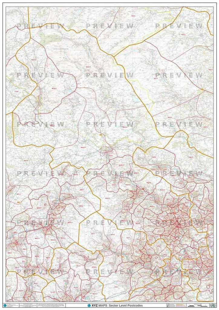 BD Postcode Map for the Bradford Postcode Area GIF or PDF Download ...
