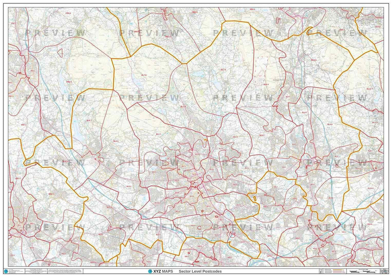 BL Postcode Map PDF or GIF Download