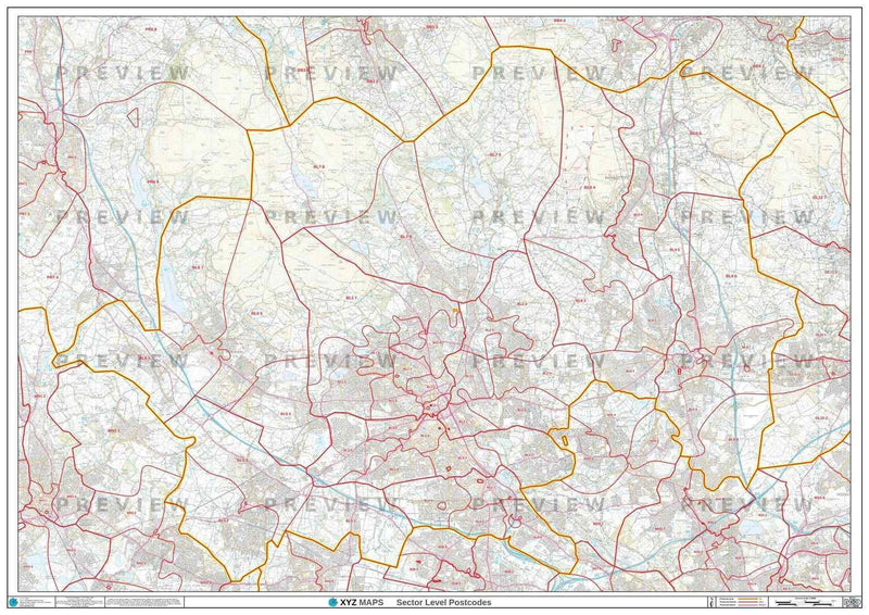 Bl8 Postcode BL Postcode Map for the Bolton Postcode Area GIF or PDF Download – Map ...