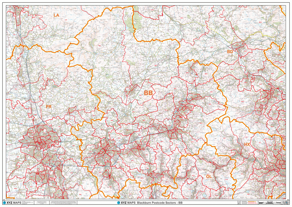 Blackburn Postcode Map (BB) – Map Logic