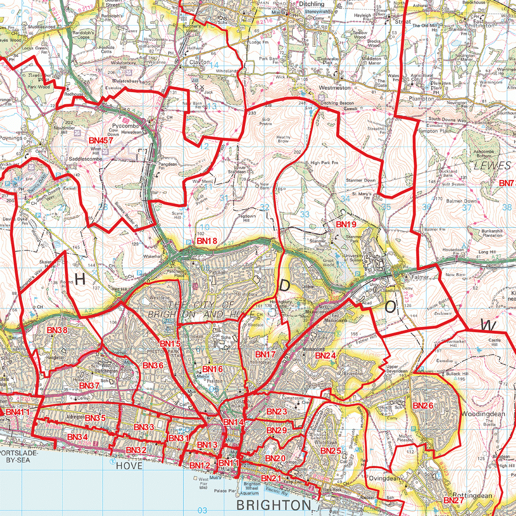 Bn42 Postcode Brighton Postcode Map (BN) – Map Logic