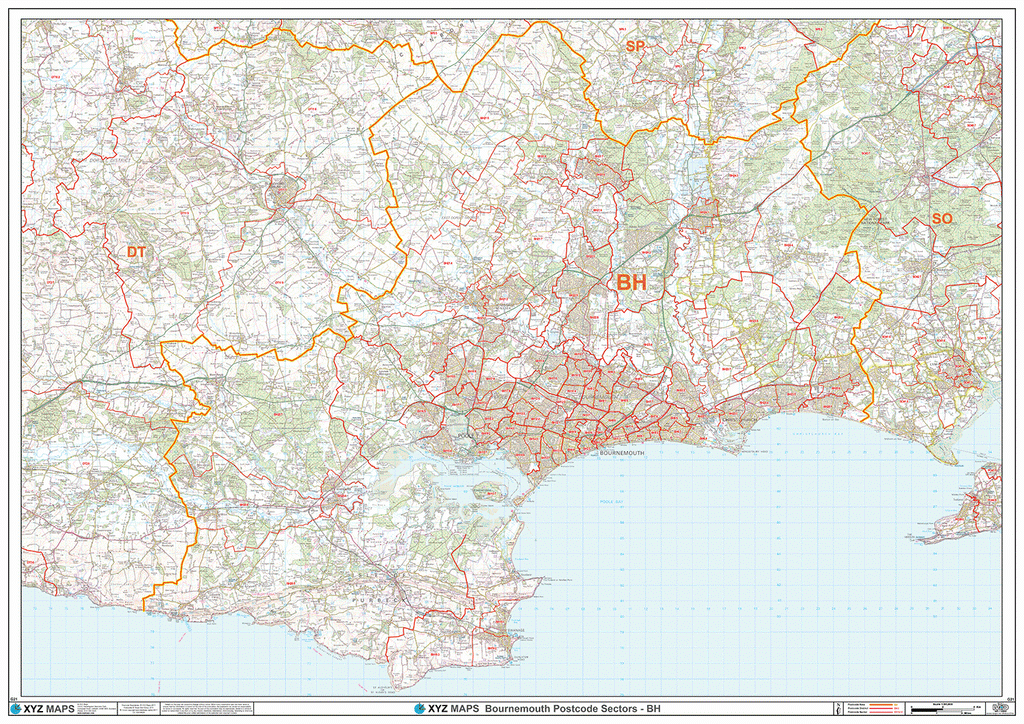 Bournemouth Postcode Map (BH) – Map Logic