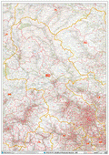 Large Laminated Bradford Postcode Wall Map