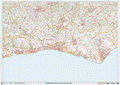 Large Laminated Brighton Postcode Wall Map