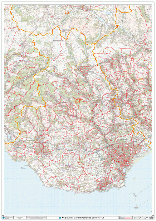 Cardiff Postcode Maps for the CF Postcode Area | Map Logic – Tagged ...