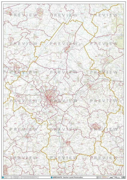 RM Postcode Map for the Romford Postcode Area GIF or PDF Download – Map ...