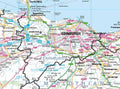 A closer look at the Central Belt of Scotland County Wall Map