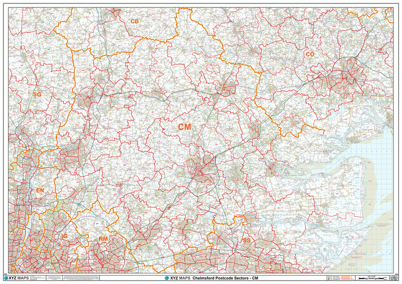 Chelmsford Postcode Map