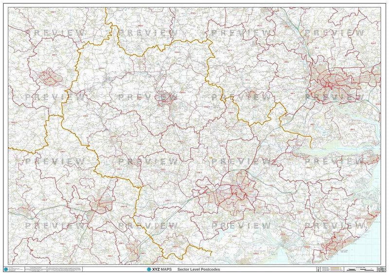 CO Postcode Map for the Colchester Postcode Area GIF or PDF Download ...