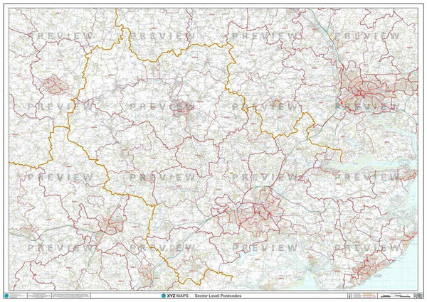 RM Postcode Map for the Romford Postcode Area GIF or PDF Download – Map ...