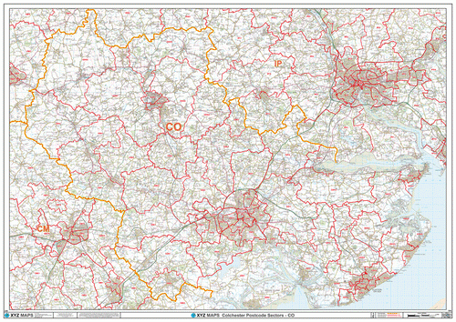 Postcode Layout Map Postcode Maps by Individual Postcode Areas – Map Logic