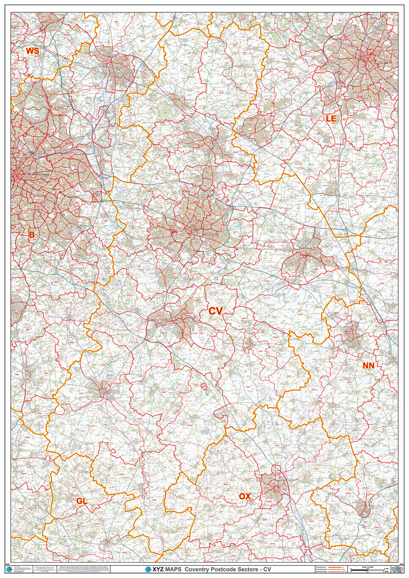 G80 Postcode Coventry Postcode Map (CV) – Map Logic