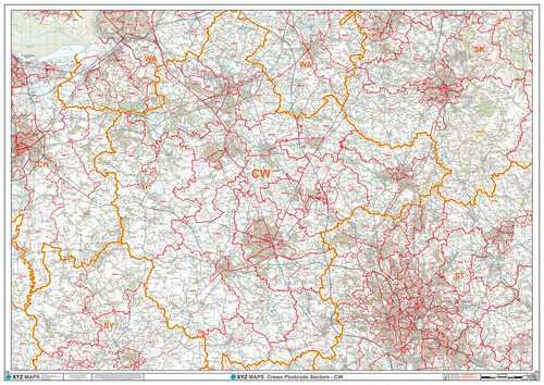 Crewe Postcode Map