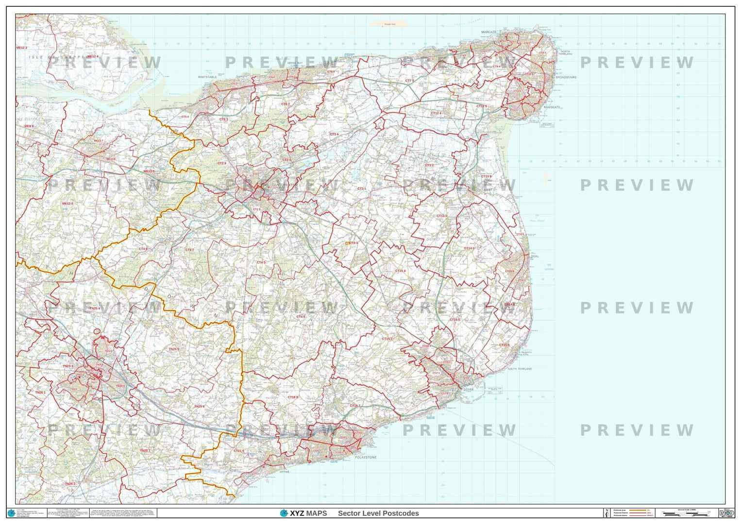 Postcode Gif CT Postcode Map for the Canterbury Postcode Area GIF or PDF Download ...