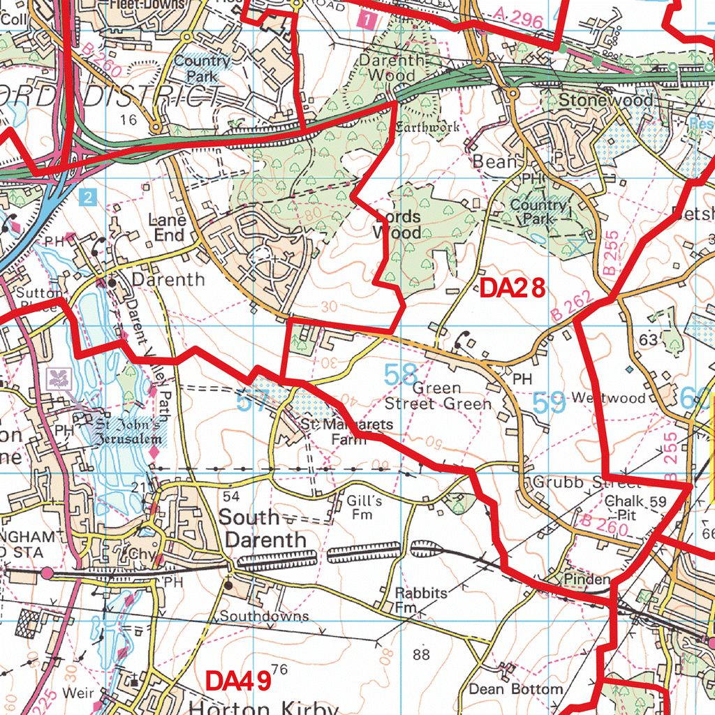 Da3 Postcode Map Dartford Postcode Map (DA) – Map Logic