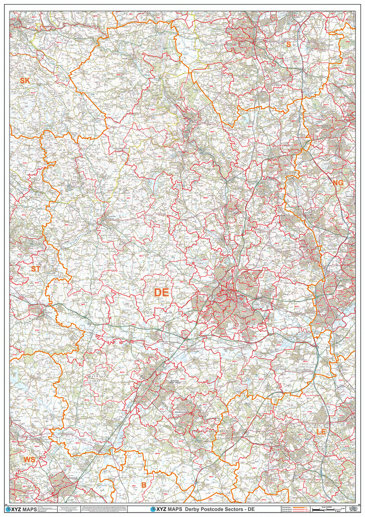 Derby Postcode Map (DE) – Map Logic