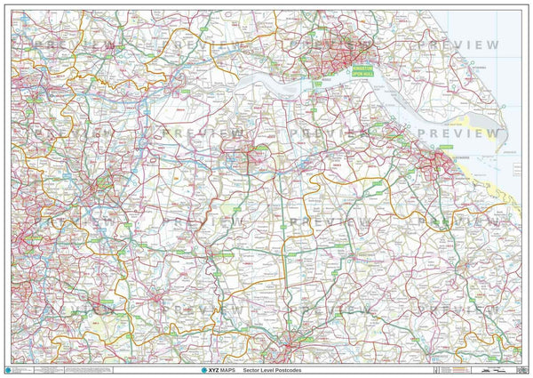 North West England Postcode Sector Map (S12) GIF Or PDF Download – Map