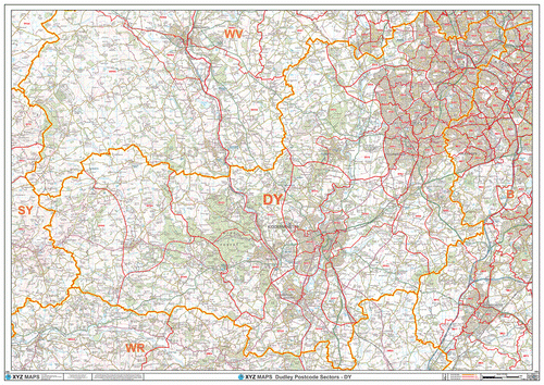 Dudley Postcode Maps for the DY Postcode Area | Map Logic