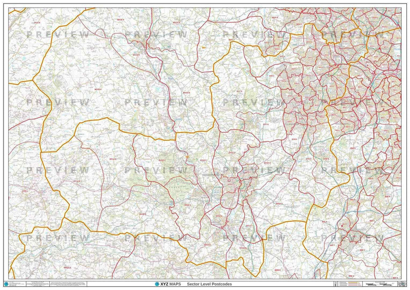 DY Postcode Map PDF or GIF Download