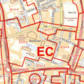 EC Postcode Area Map Detail