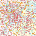 England & Wales Postcode District Map Birmingham Detail