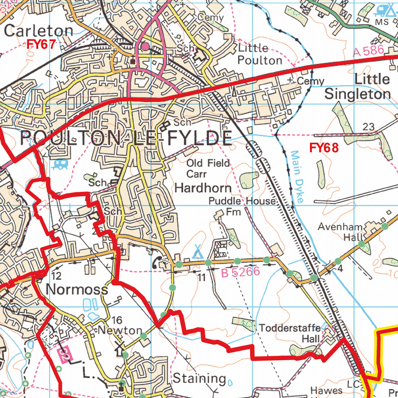 Blackpool Postcode Map (FY) – Map Logic