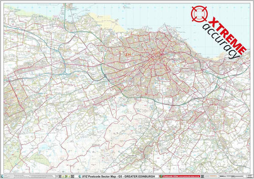 Edinburgh Area Postcode Map PDF or GIF Download