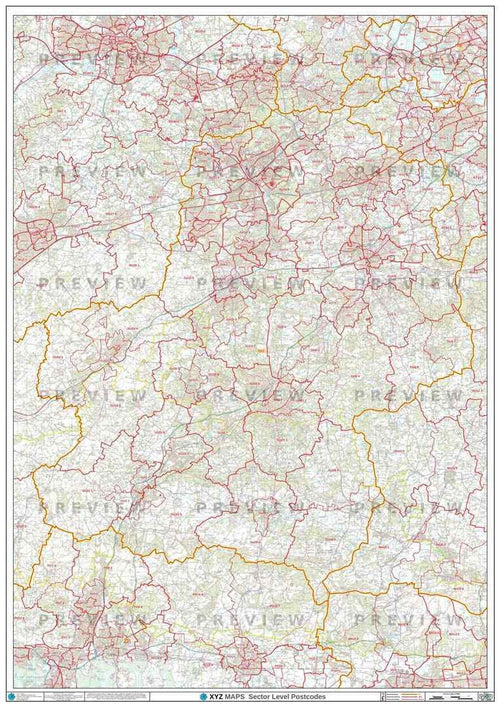 GU Postcode Map PDF or GIF Download