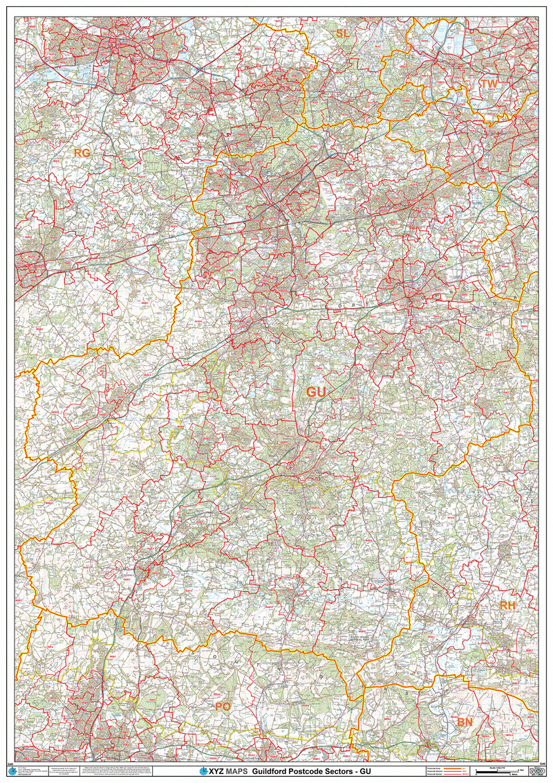 Gu3 Postcode Guildford Postcode Map (GU) – Map Logic