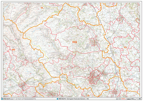 Ha9 Postcode Area Harrogate Postcode Maps for the HG Postcode Area | Map Logic