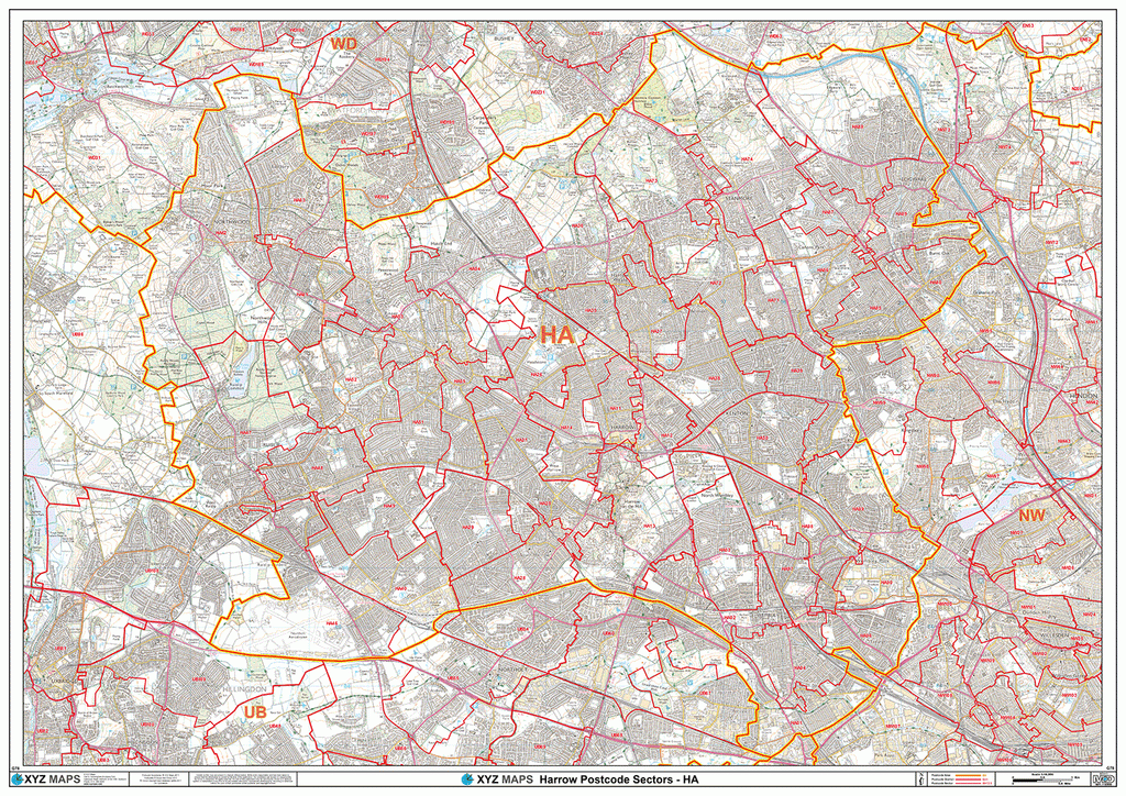 Harrow Postcode Map (HA) – Map Logic
